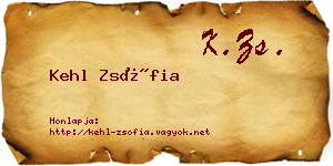 Kehl Zsófia névjegykártya